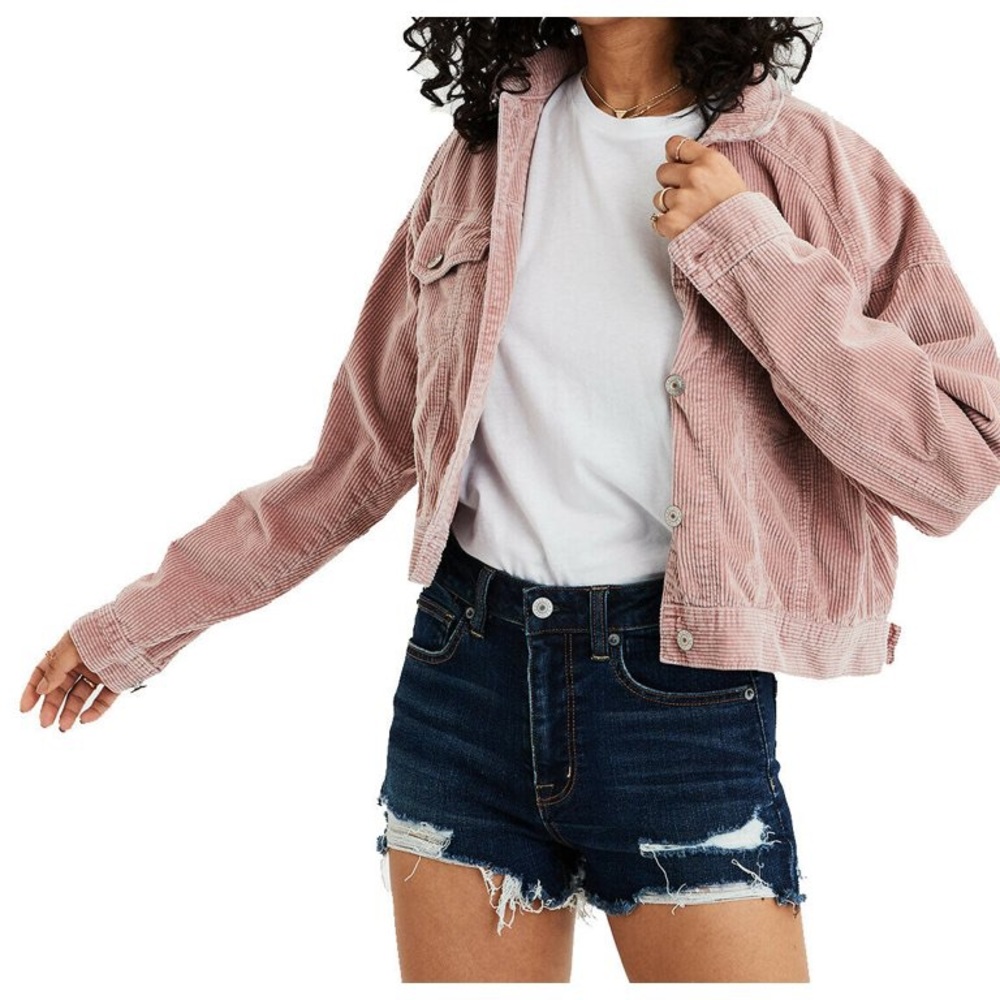 American Eagle Cropped Corduroy Jacket - Picture 1 of 4